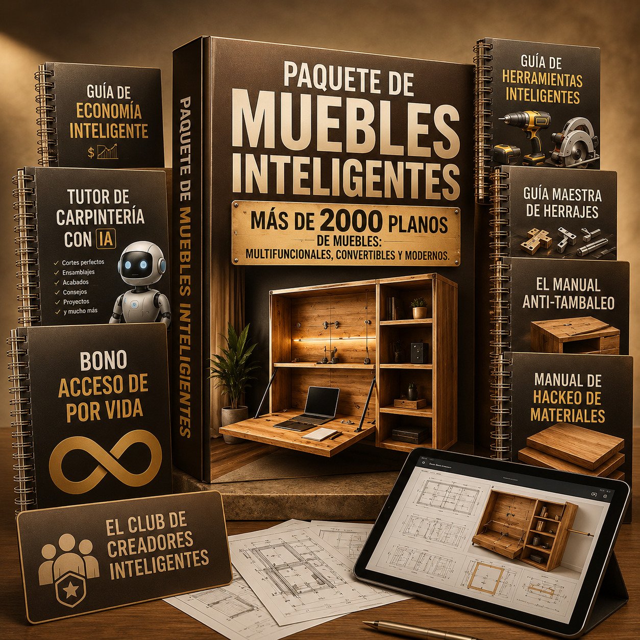Mockup Paquete de Muebles Inteligentes